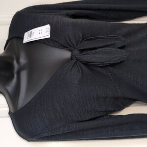 Abercrombie and Fitch Body Suit Soft Long Sleeve NEW Size Medium Black-blue